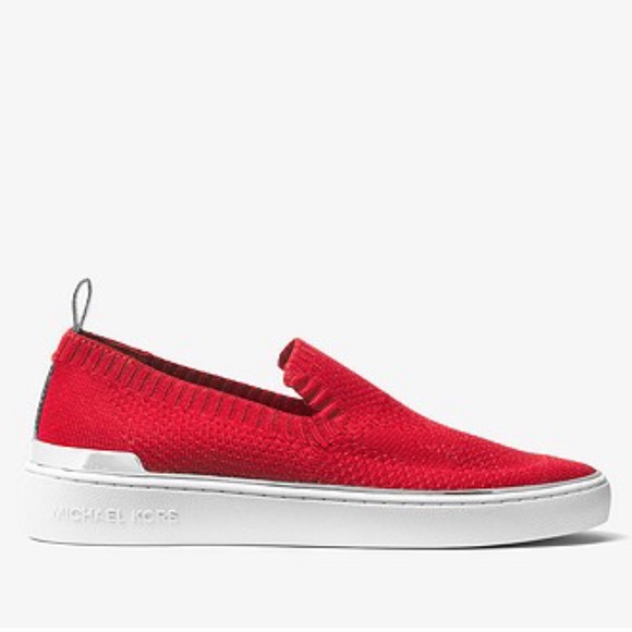 Michael kors red slip on sneakers Clearance